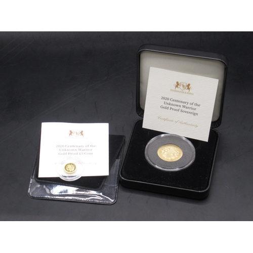 653 - Harrington & Byrne - 2020 Centenary of the Unknown Warrior Gold Proof Sovereign & 2020 Centenary of ... 