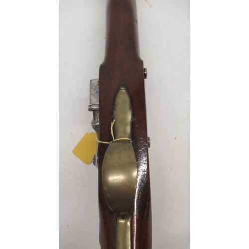 93 - Flintlock brass cannon barrel blunderbuss, 15.5