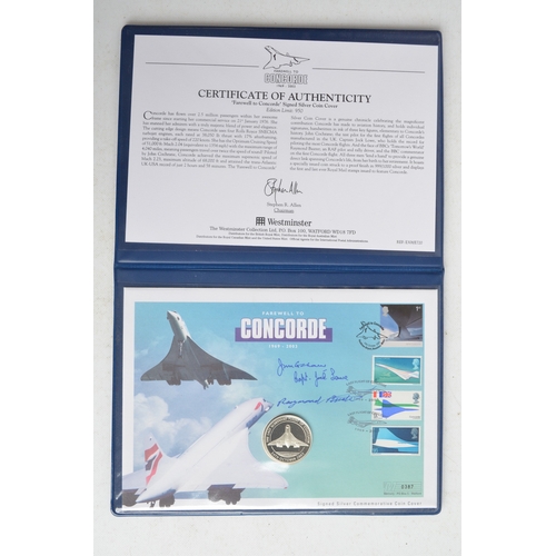 991 - Collection of genuine British Airways Concorde themed ephemera to include hip flasks, playing cards,... 