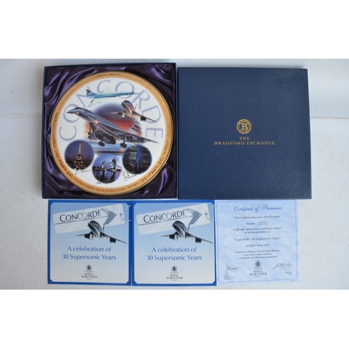 991 - Collection of genuine British Airways Concorde themed ephemera to include hip flasks, playing cards,... 