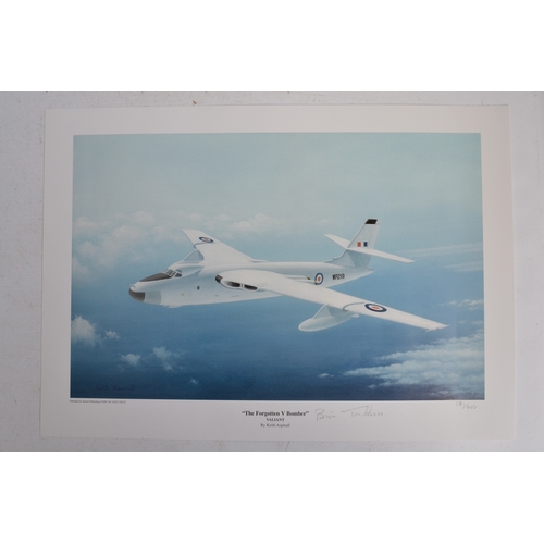 992 - Collection of military aircraft prints to include extensively signed Squadron Prints, Tornado's, F-1... 