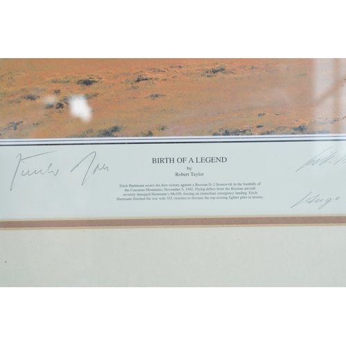 995 - 'Birth Of A Legend', limited edition framed print by Robert Taylor, 490/850 (94.5x73.5cm), signed in... 