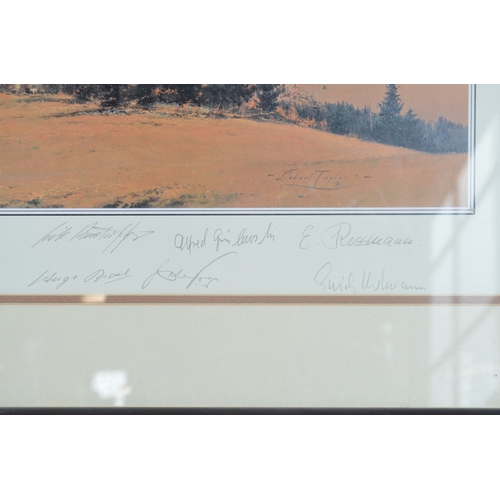 995 - 'Birth Of A Legend', limited edition framed print by Robert Taylor, 490/850 (94.5x73.5cm), signed in... 