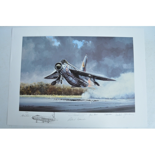 996 - 'Lightning Thunder', limited edition print by Micheal Rondot, 51/500 complete with original pencil d... 