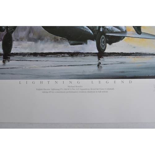 997 - 'Lightning Legend', limited edition print by Micheal Rondot, 59/650 (66x48cm), signed in pencil by t... 