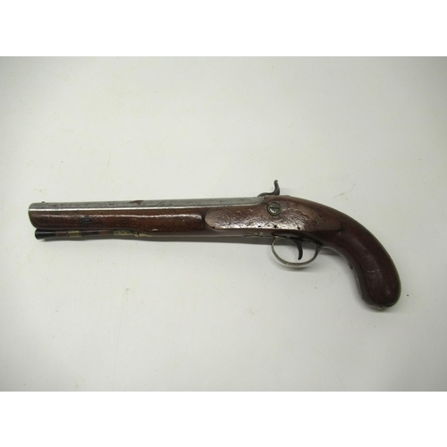 18 - Harding & Son 16 bore percussion cap pistol, 10