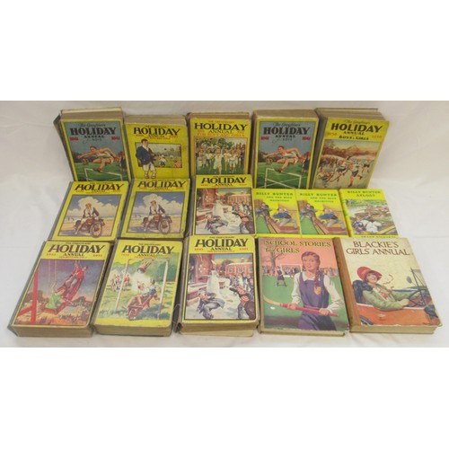 893 - Assorted collection of Billy Bunters, Greyfriars Holiday Annuals, books by Angela Brazil, etc.