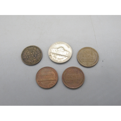 668 - 1921 US dollar coin in brass belt mount, 1902 US dollar (x2), 1921 US Dollar, 1884 US Dollar, 1885 U... 