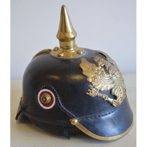 682 - Reproduction Prussian Pickelhaube, no manufacturer or size given (estimate large)