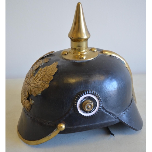 682 - Reproduction Prussian Pickelhaube, no manufacturer or size given (estimate large)