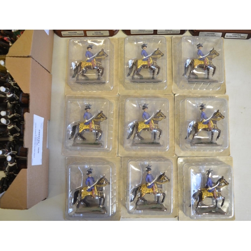 693 - Collection of unboxed painted metal mounted soldier figures from DeA by Cassandra (Italy), predomina... 