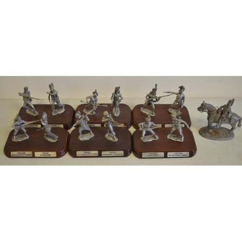 693 - Collection of unboxed painted metal mounted soldier figures from DeA by Cassandra (Italy), predomina... 