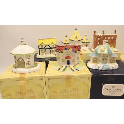 763 - Collection of boxed Coalport Houses, incl. 'Watchdog Corner', limited edition of 500, H11cm; 'Summer... 