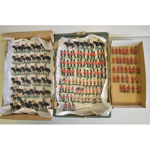 699 - Collection of W. Britain's 1/32 scale metal and Deetail range soldier figures, qty, 3 boxes