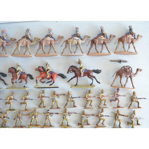 703 - Collection of home painted Armies In Plastic 1/32 scale soldier models (British Army Egypt/Sudan) in... 