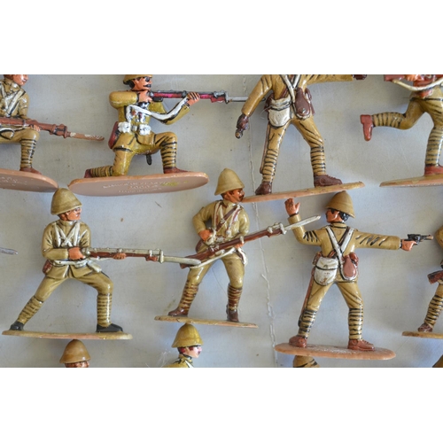 703 - Collection of home painted Armies In Plastic 1/32 scale soldier models (British Army Egypt/Sudan) in... 