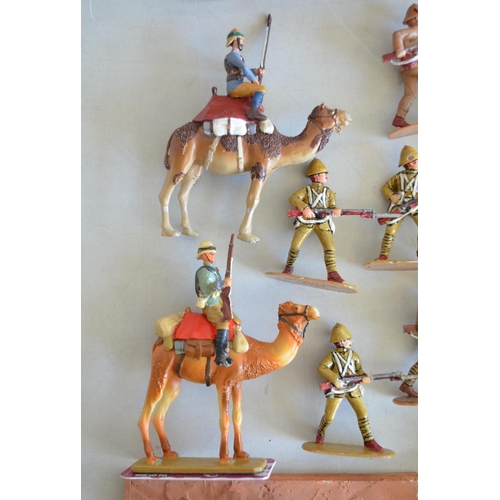 703 - Collection of home painted Armies In Plastic 1/32 scale soldier models (British Army Egypt/Sudan) in... 