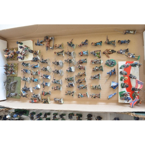 705 - Extensive collection of home painted white metal American Civil War gaming figures (scale approx 1/4... 