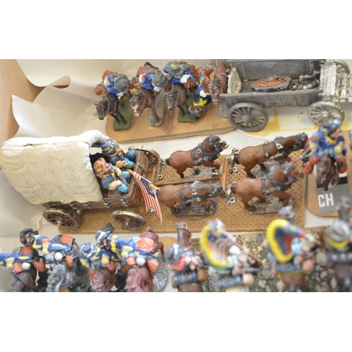 706 - Extensive collection of home painted white metal American Civil War gaming figures (scale approx 1/4... 