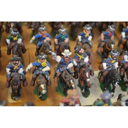 706 - Extensive collection of home painted white metal American Civil War gaming figures (scale approx 1/4... 