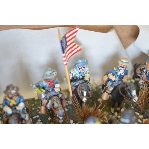 706 - Extensive collection of home painted white metal American Civil War gaming figures (scale approx 1/4... 