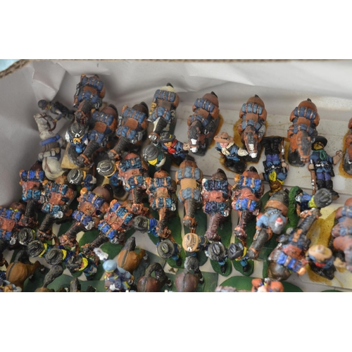 706 - Extensive collection of home painted white metal American Civil War gaming figures (scale approx 1/4... 