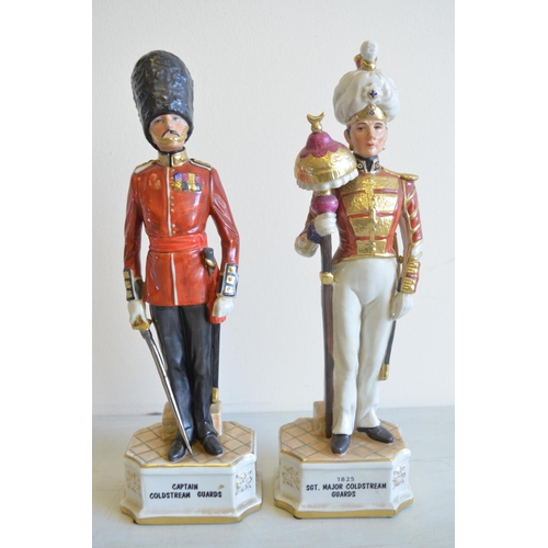 709 - Six well presented ceramic Napoleonic/post Napoleonic era military figure statues, no makers marks, ... 