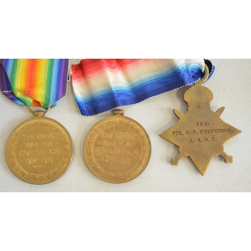 713 - Six World War I medals to include 4x Great War Victory Medals awarded to 635443 GNR J Allan RA, 1289... 