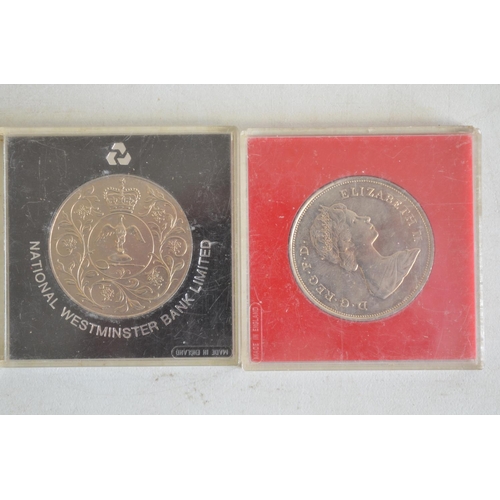 715A - World War II 1939-45 war medal and 1939-45 Star (no inscriptions) and 2 commemorative coins