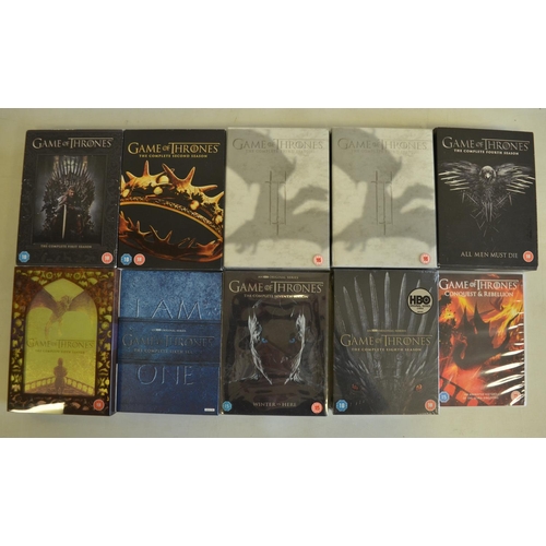 721 - Complete collection Game Of Thrones DVD's including 2x season 3, seasons 7 and 8 unopened/factory wr... 