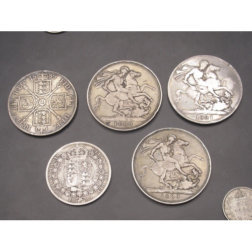 276 - Collection of Predominantly Queen Victoria silver content coins to inc. crowns, florins, shillings, ... 