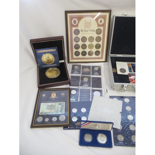 282 - Large collection of assorted coins to incl. British, International, Cupro-Nickle commemoratives, Bri... 