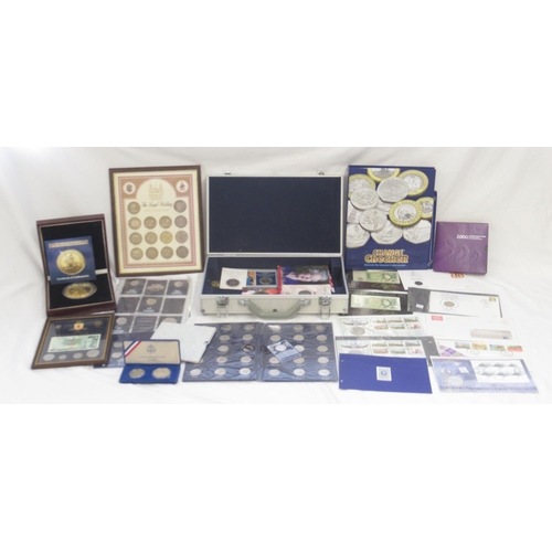 282 - Large collection of assorted coins to incl. British, International, Cupro-Nickle commemoratives, Bri... 