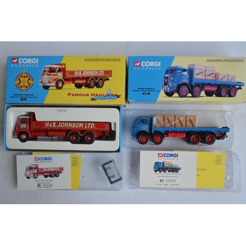 554 - Thirteen limited edition diecast Corgi truck models from Classics and Classics Famous Hauliers Aroun... 