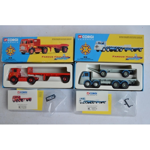 554 - Thirteen limited edition diecast Corgi truck models from Classics and Classics Famous Hauliers Aroun... 