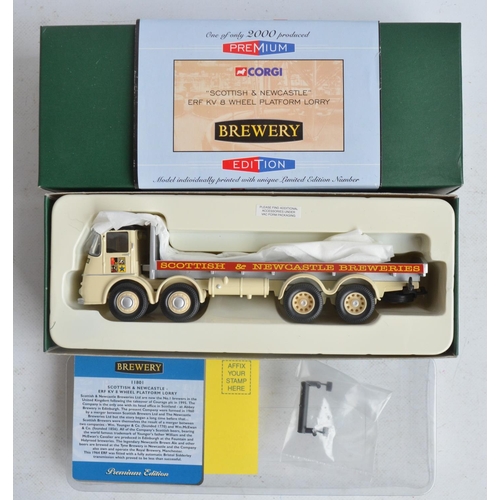 558 - Fifteen limited edition diecast Corgi and Corgi Classics truck models, all brewery themed, boxes ope... 