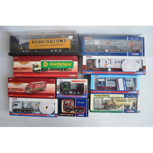 562 - Ten boxed Corgi 1/50 scale diecast truck and cab models, mostly limited editions to include 74904 W ... 