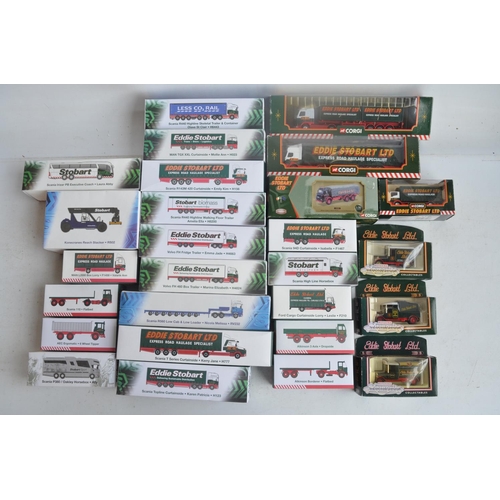 563 - Collection of diecast Eddie Stobart liveried truck models from Corgi and Atlas Editions, several Atl... 