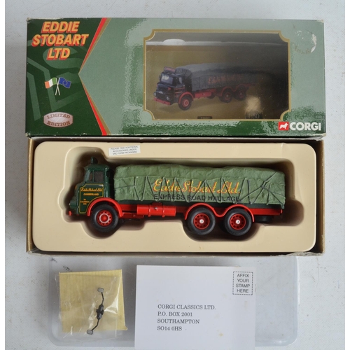 563 - Collection of diecast Eddie Stobart liveried truck models from Corgi and Atlas Editions, several Atl... 