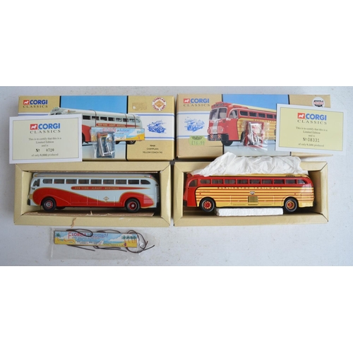 564 - Thirty two diecast bus and tram models from Corgi, Dinky and The Open Top Bus Company, models all ch... 