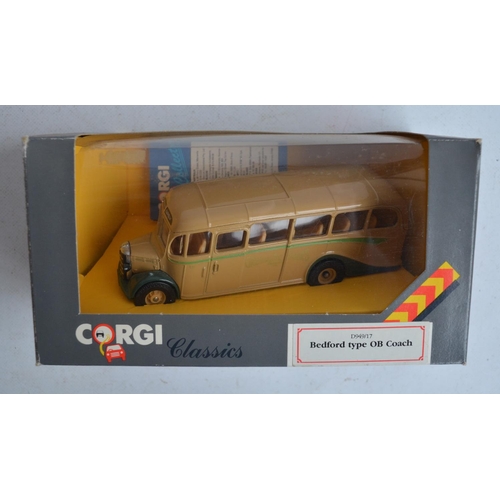 564 - Thirty two diecast bus and tram models from Corgi, Dinky and The Open Top Bus Company, models all ch... 