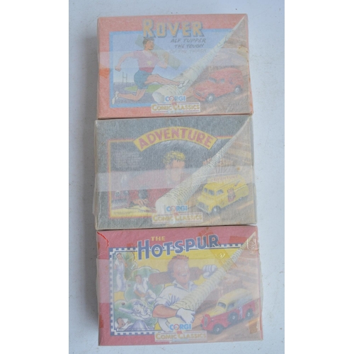 565 - Sixteen comic themed diecast model vehicle sets from Corgi, models in generally excellent condition,... 