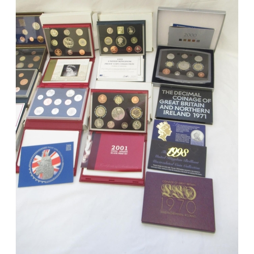 287 - Royal Mint UK Proof Year Coin sets, Coinage of Great Britain and Northern Island sets, BUNC sets fro... 