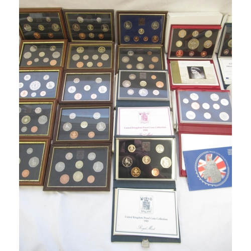 287 - Royal Mint UK Proof Year Coin sets, Coinage of Great Britain and Northern Island sets, BUNC sets fro... 