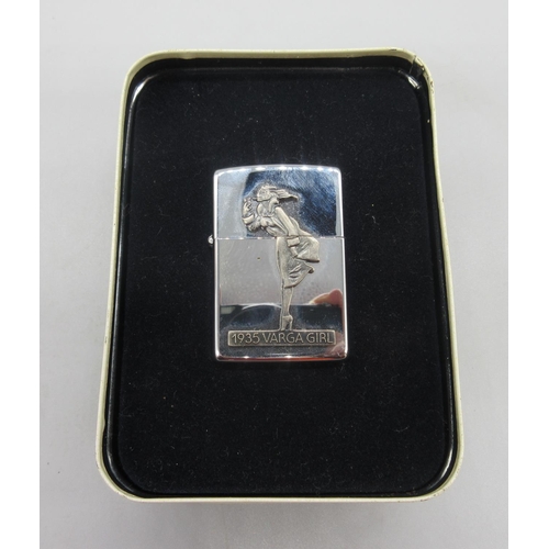 1194 - Zippo windproof lighter, The Varga Girl 1935, in original tin, circa 1992, unused, H5.7cm