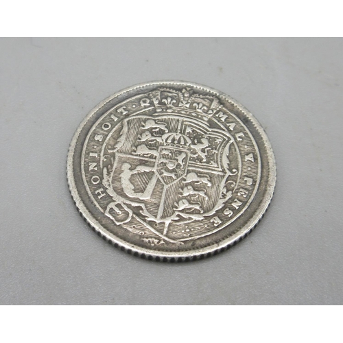 65 - Geo. III 1816 shilling, 2.72g