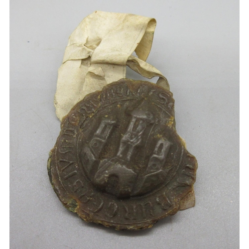 270 - Fragment of a large antique wax seal, D4.5cm