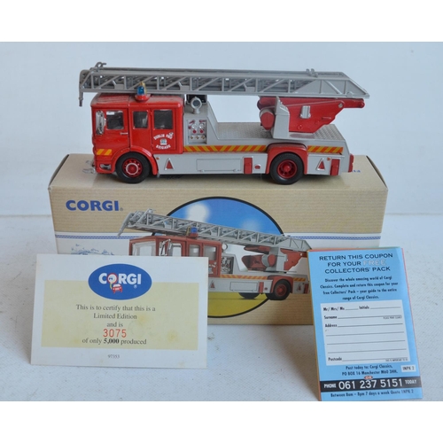 569 - Collection of diecast emergency vehicle models from Corgi and Lledo Vanguards including limited edit... 