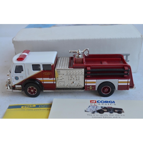 569 - Collection of diecast emergency vehicle models from Corgi and Lledo Vanguards including limited edit... 