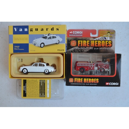 569 - Collection of diecast emergency vehicle models from Corgi and Lledo Vanguards including limited edit... 